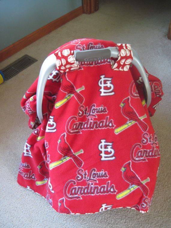 St Louis Cardinals Infant Car Seat Cover/ Blanket  by share84, $40.00