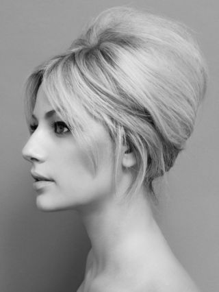 Step-by-step guide to 60s hairstyle, a Brigitte Bardot-inspired beehive up-do