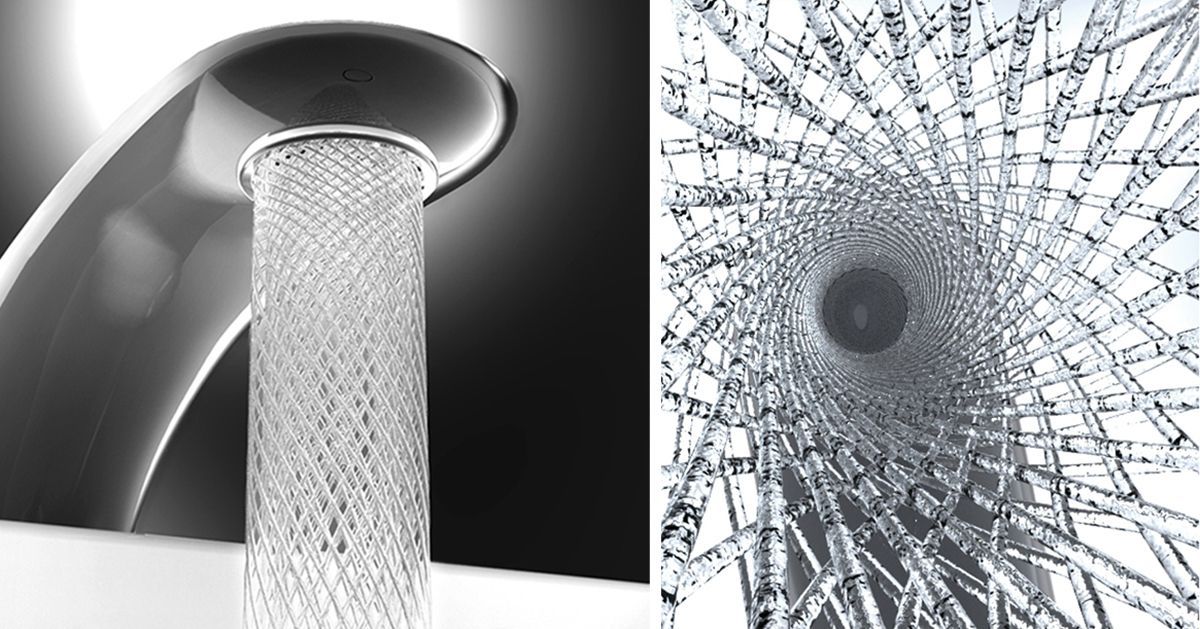Student’s Faucet Design Saves Water By Swirling It Into Beautiful Patterns | Bored Panda