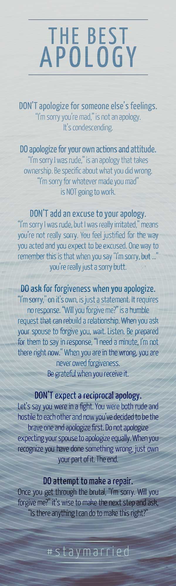 The Best Apology – How to say sorry like you mean it. #staymarried
