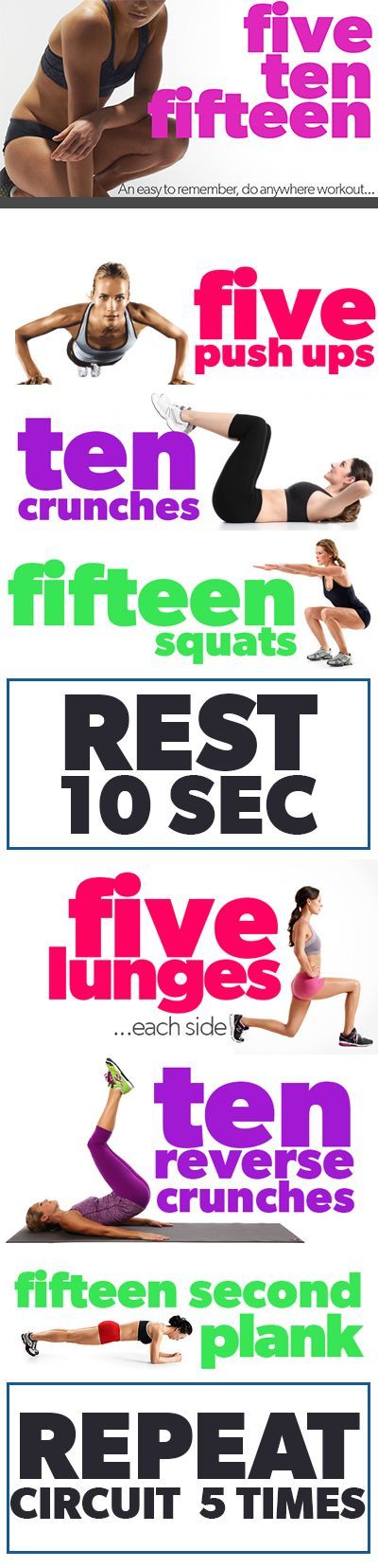 The FIVE-TEN-FIFTEEN Circuit Workout! : #fitness #health #slim #diet #weight #tips #workout #exercise #fit #motivation #arm