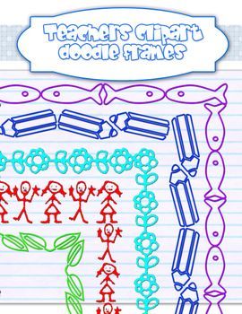 These 50 doodle frames are made for make stand out your educational documents. :::FOR COMMERCIAL USE:::…