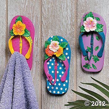 These would be major cute to hang up for kids to hang their beach towels on – either at your own pool or as a great decorative