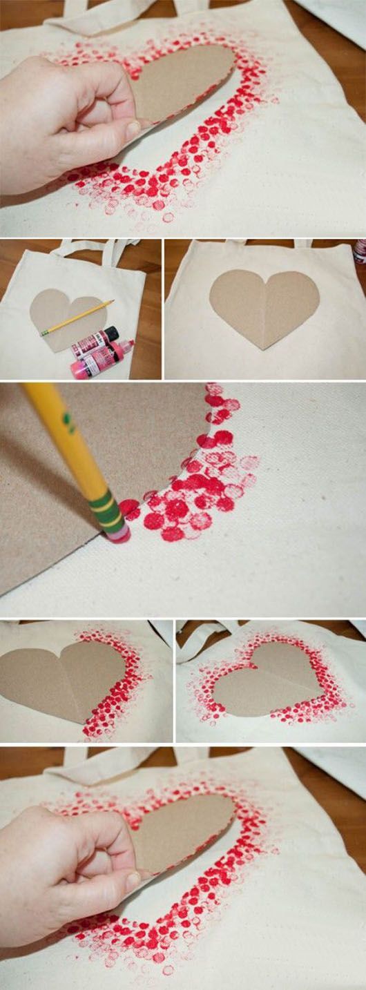 Thinking this is great idea for girls shirts!!! V-day craft!!  Beautiful Heart Craft | DIY & Crafts Tutorials