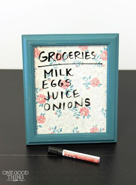 This DIY dry-erase board is SO easy to make, you can have your very own in about 5 minutes!