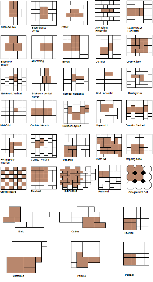tile patterns.
