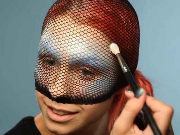 Turn yourself into a mermaid by applying makeup over a fishnet stocking. | 51 Cheap And Easy Last-Minute Halloween Costumes