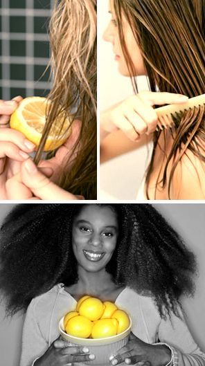 Use lemon juice to naturally highlight your hair. | 13 Simple Beach Beauty Hacks  Just comb it through before you head outside.