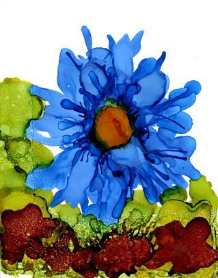 Using Alcohol Inks On Glass | with how the inks flow using dust off to move the inks and using a …