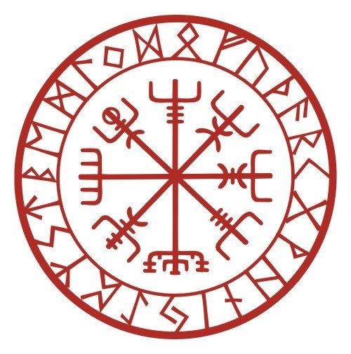 Vegvisir- it is said “if this sign is carried, one will never lose ones way in storms or bad weather, even when the way is not