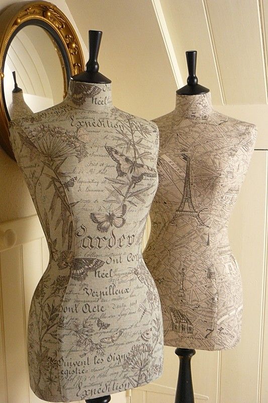 Vintage Print Paris Map Mannequin by CorsetLacedMannequin on Etsy,want for my toile bedroom…to put “Cs” wedding dress on.