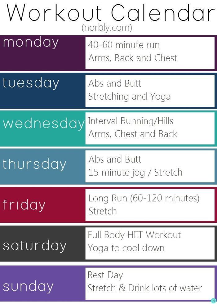 Weekly workout schedule to help you with the #Norbly40 Challenge. 40 days to get in the best shape of your life. Along with a full