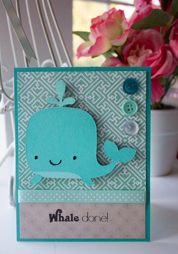 Whale Done – Handmade Greeting Card