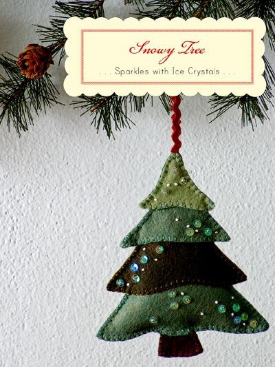 Wool Felt Ornaments, Filz Weihnachtsbaum