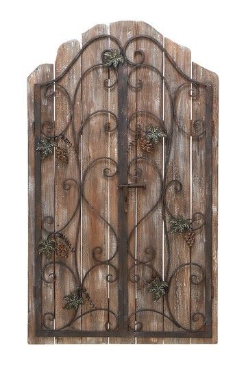 Wrought Iron & Rustic Boards (Idea for the wrought iron panels that I need to do something with)