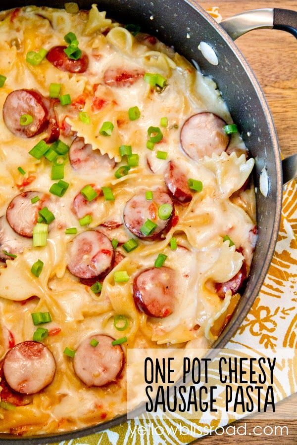 Yummy Recipes: Cheesy Smoked Sausage & Pasta recipe
