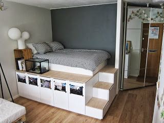 15 Awesome IKEA Hacks To Try Bed with Storage  A bed with plenty of storage.