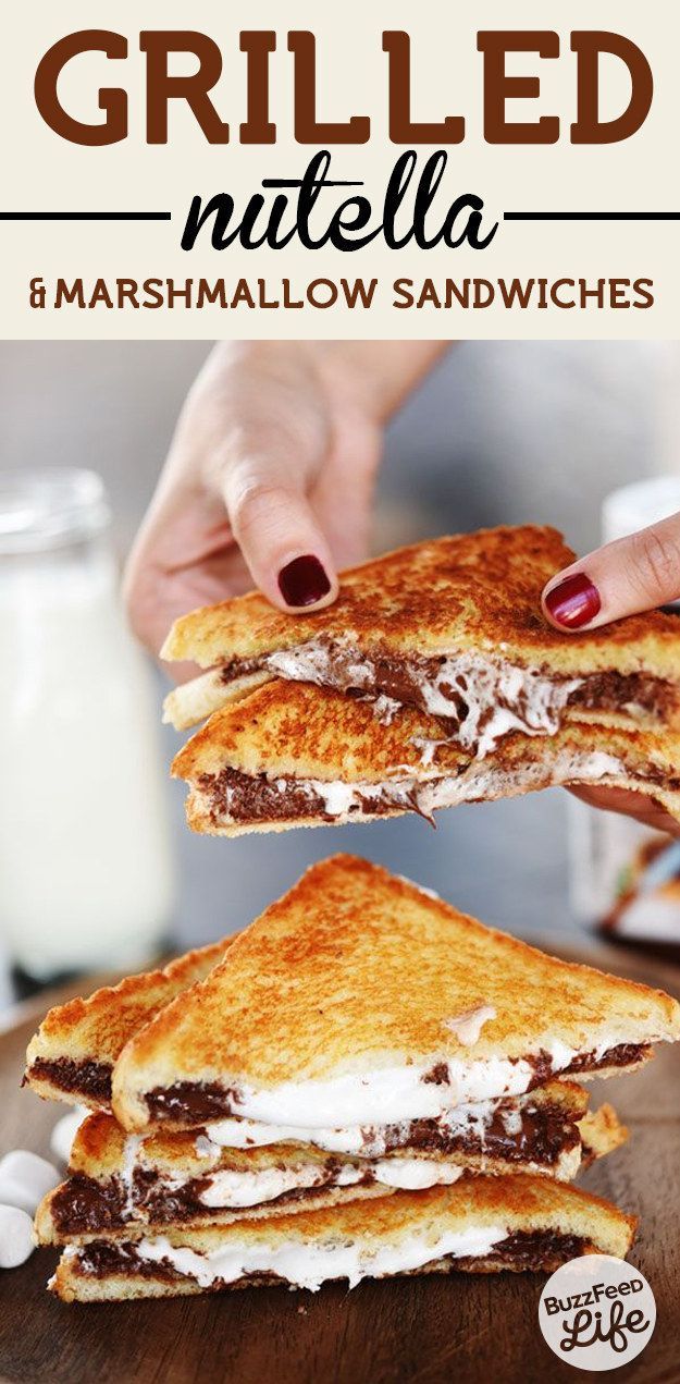 3. Grilled Nutella & Marshmallow Sandwiches | These Easy and Inexpensive Nutella Desserts Are All You Need In Life