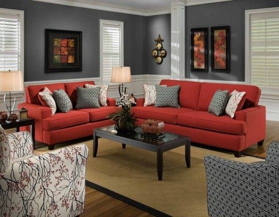 39 Red And Grey Home Decorating Ideas | Decorating Ideas