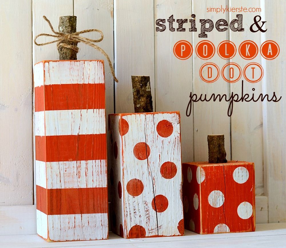 4×4 striped & polka dot pumpkins