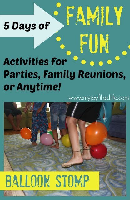 5 Days of Family Fun – Activities for Parties, Family Reunions, or Anytime! Day 3 – Balloon Stomp