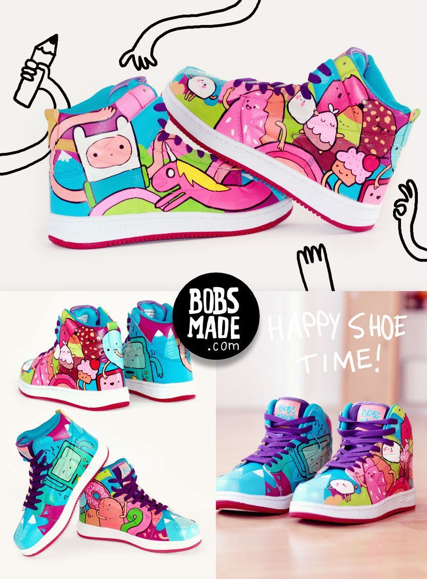 Adventure Time shoes by Bobsmade