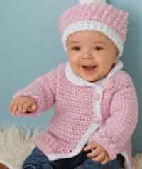 A soft spring sweater for baby