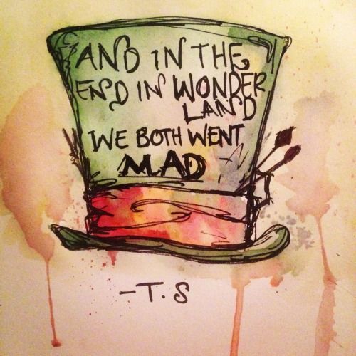 And in the end in wonderland we both went mad. – lyrics from Wonderland by Taylor Swift #lyricart