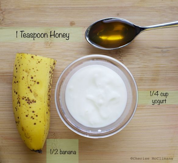 Anti ageing better than Botox  1/2 banana 1/4 cup of yogurt 1 teaspoon of honey  Mash the banana with a fork or spoon or your