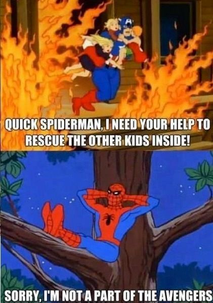 avengers mavel funny | funny meme Spiderman save kids comics Captain America Marvel avengers …