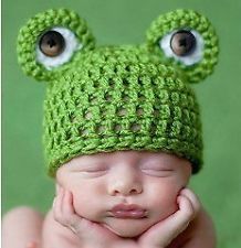 Baby Kleinkind Frosch Hkeln Strick Mtze Beanie Kostm Fotografie Foto-shooting