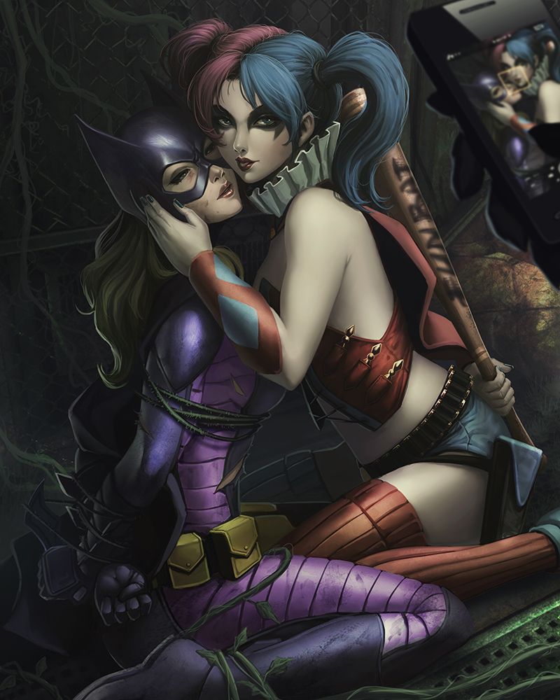 Batgirl and Harley by MaHenBu.deviantar… on @deviantART