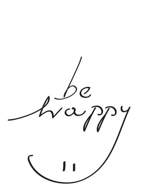 be happy typography poster