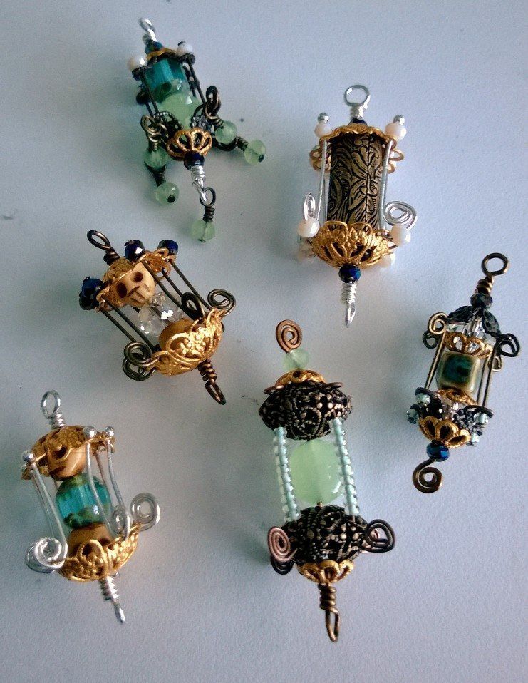 Bead Lanterns created by Renee Webb Allen. Small Stuff Design. Would be great to light the fairys way