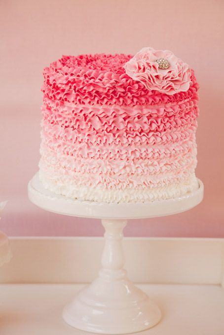 Beautiful cake! For a little girls bday party, bachelorette party, bridal shower, or girl baby shower!