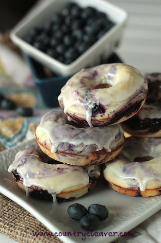 Blueberry Lemon Doughnuts: an almost-too-good-to-be-true gift from @Megan {Country Cleaver}.