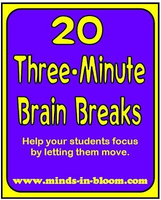Brain Breaks – These are awesome – Im making them into little tags in a bucket, so if the kids are getting restless or sleepy, we