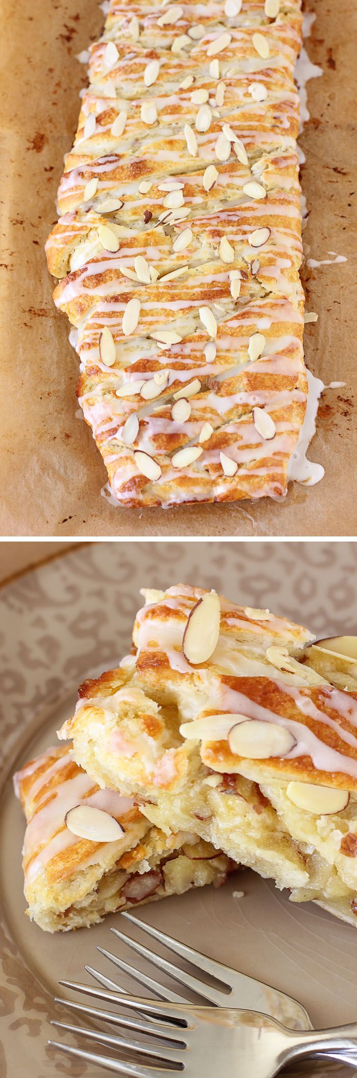 Buttery Almond Pastry Braid: If you love almond — almond pastries, almond croissants — this simple recipe is perfect for you!