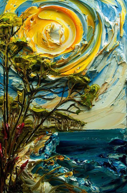 Canvas work by Justin Gaffrey Studio. Love the rich texture, the intense sun, water colours that make this a beautiful Muskoka