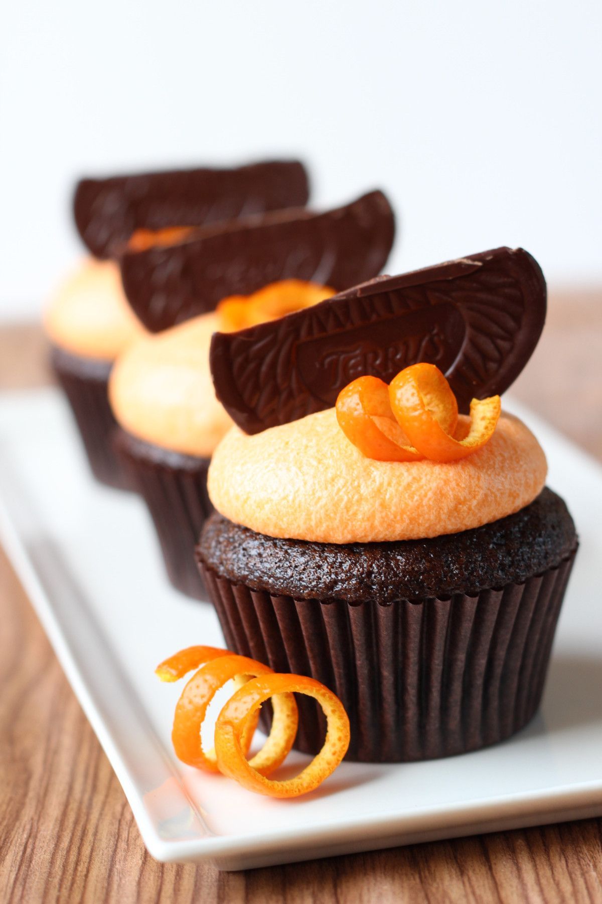Chocolate Orange Cupcakes via bakeforcoffee.com