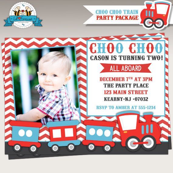 Choo Choo Train Birthday Party Photo by LilFacesPrintables on Etsy, $14.95