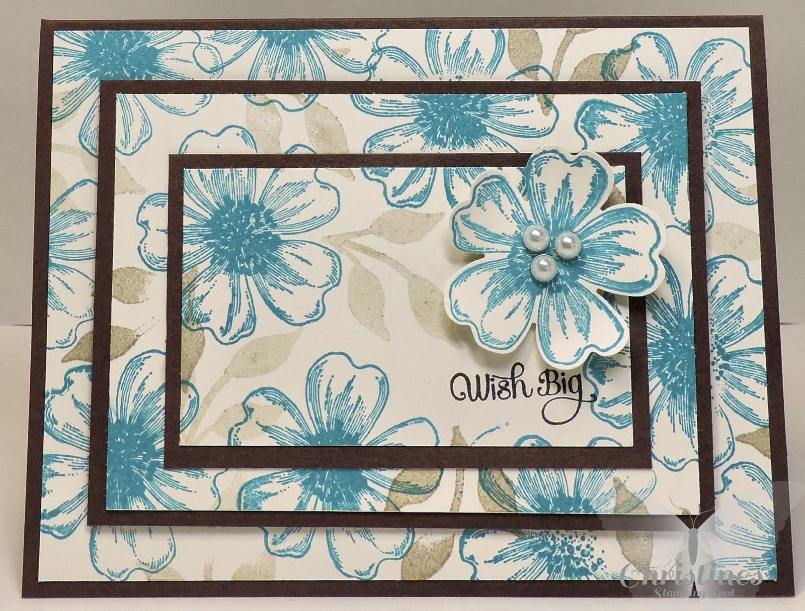 Christines Stamping Spot; triple step stamping; card; stampin up!; stampin up; stampin up; su; stampin up only; flower shop