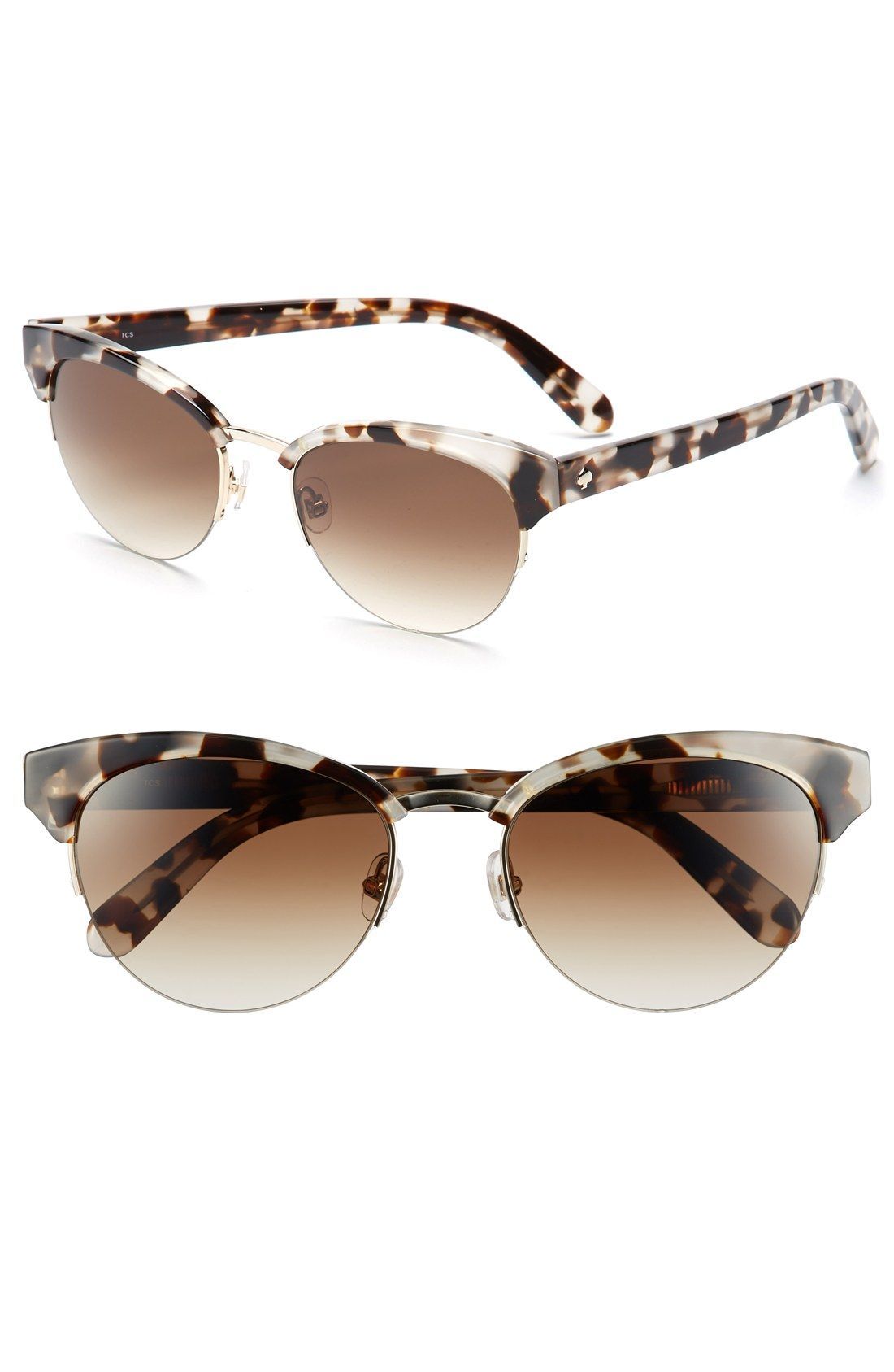Classy Kate Spade cat eye sunglasses in speckled tortoise.
