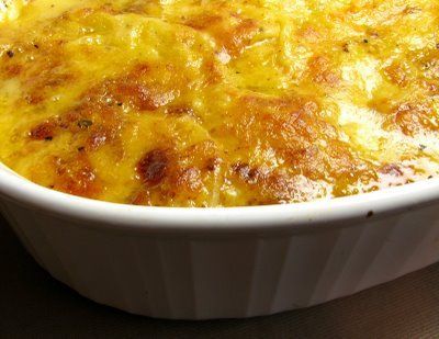 Comfort food for a cold winter night, never tried sharp cheddar cheese in Au gratin potatoes, sounds delicious!
