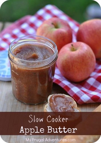 Crock Pot Apple Butter recipe.  So delicious on waffles, muffins, french bread- a perfect gift idea.  Inexpensive and easy to make