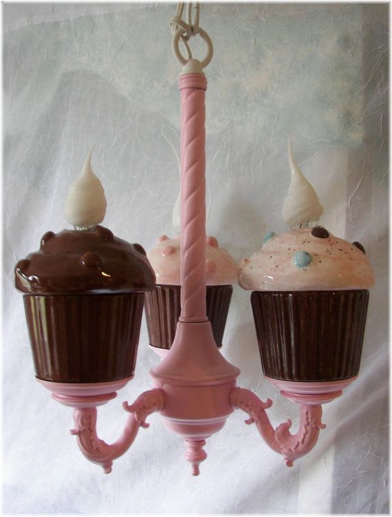 Cupcake Chandelier  Pink    Vintage Cupcake by Angelheartdesigns, $185.00