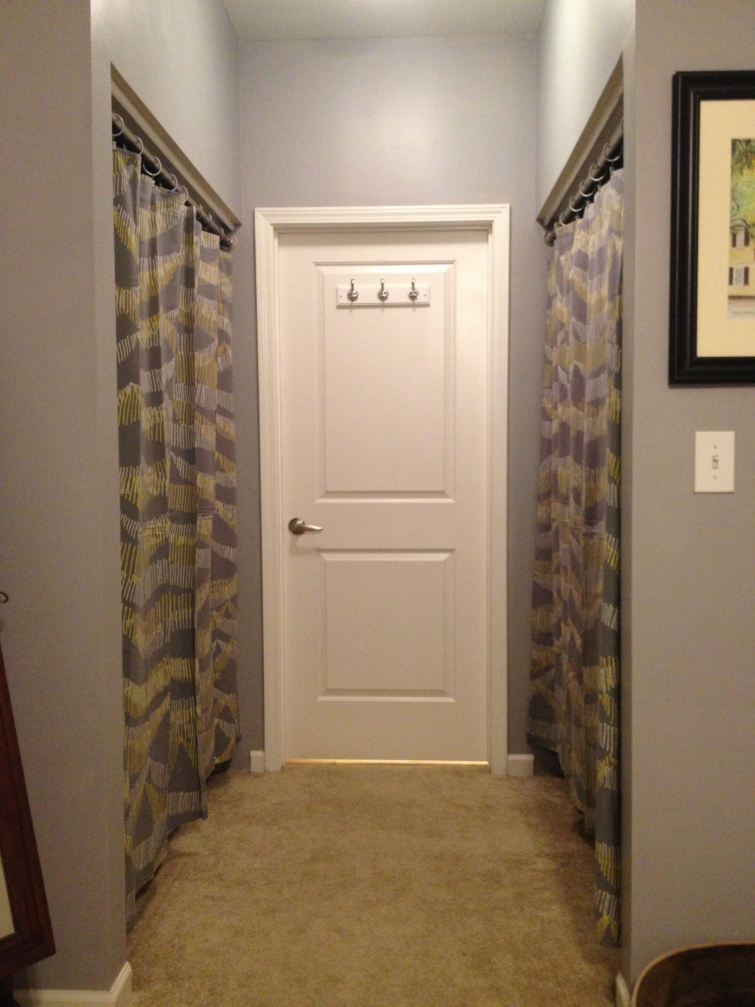 Curtain Call! How to take off sliding closet doors & replace them with curtains