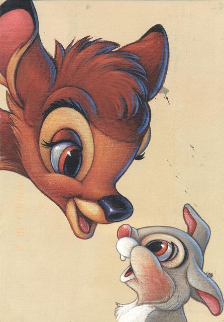 Disneys Bambi and Thumper…Bambi was the very 1st Disney movie I watched.