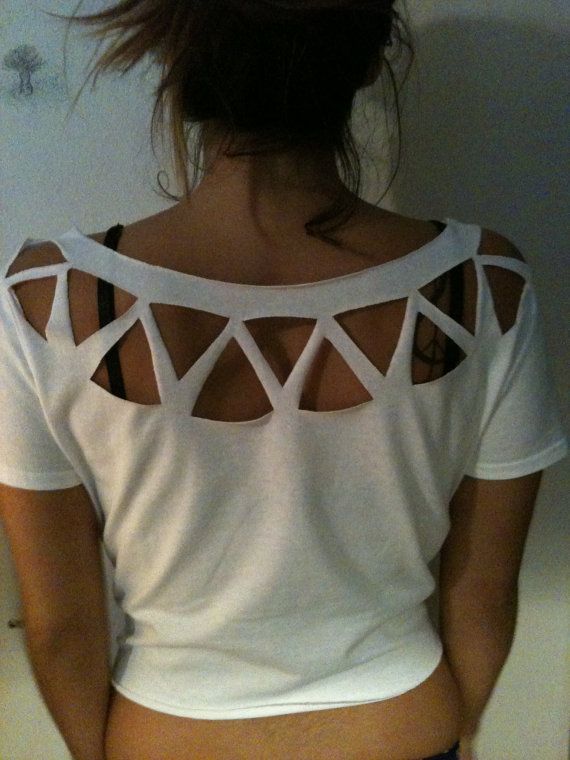Distressed Cut Out Native Tee Shirt (Perfect Hipster Beach Cover Up)