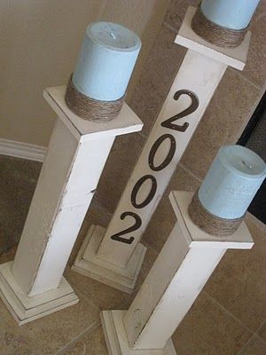 DIY Candle Holders..  Floor height on the cheap!